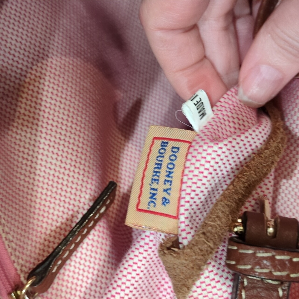 Dooney & Bourke GUC Canvas Monogram Brown Tote Purse COA & Registration Card - Picture 11 of 15